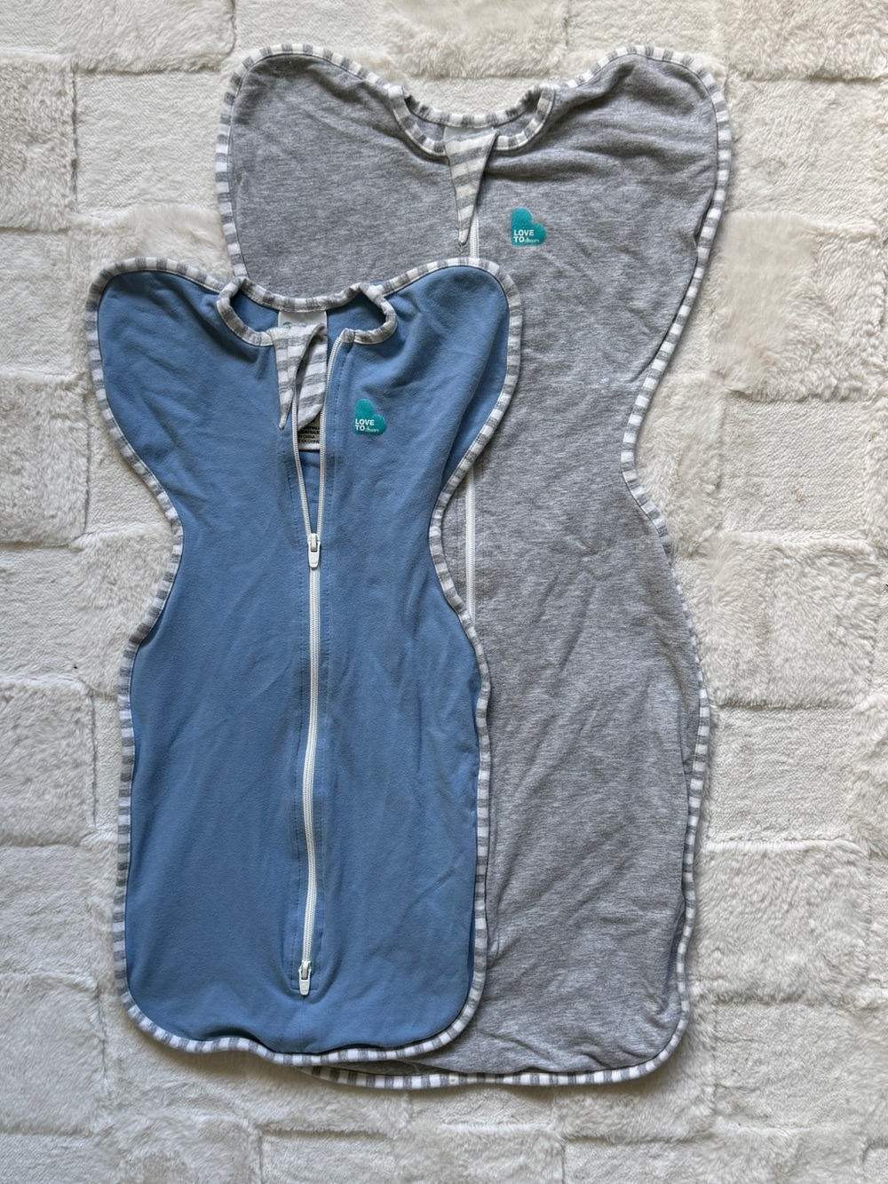 Bundle of 2 Love to Dream swaddle up swaddles - 1.0 tog. Newborn and medium